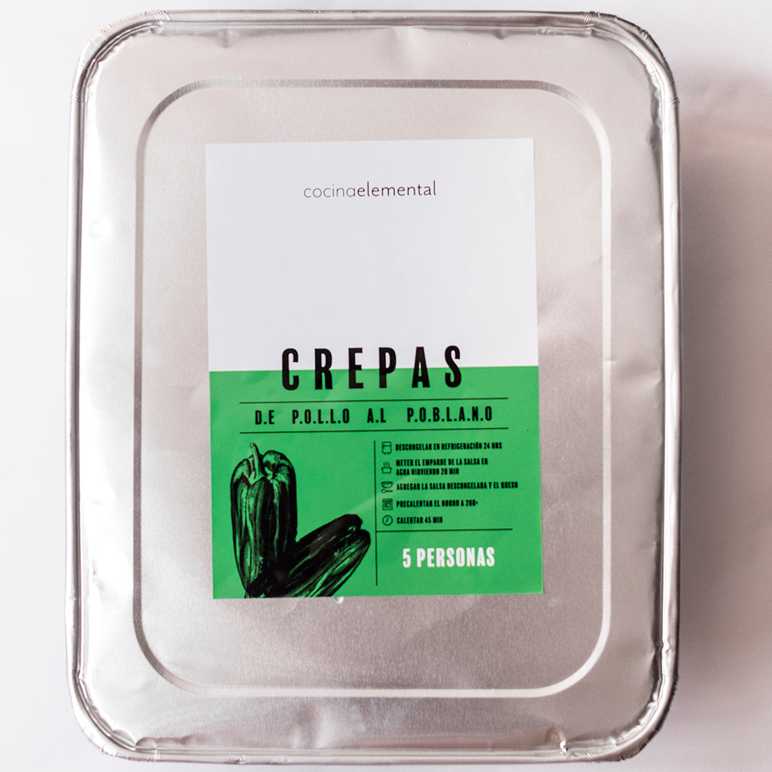 CREPA POLLO CON RAJAS GRANDE (SALSA POBLANO)