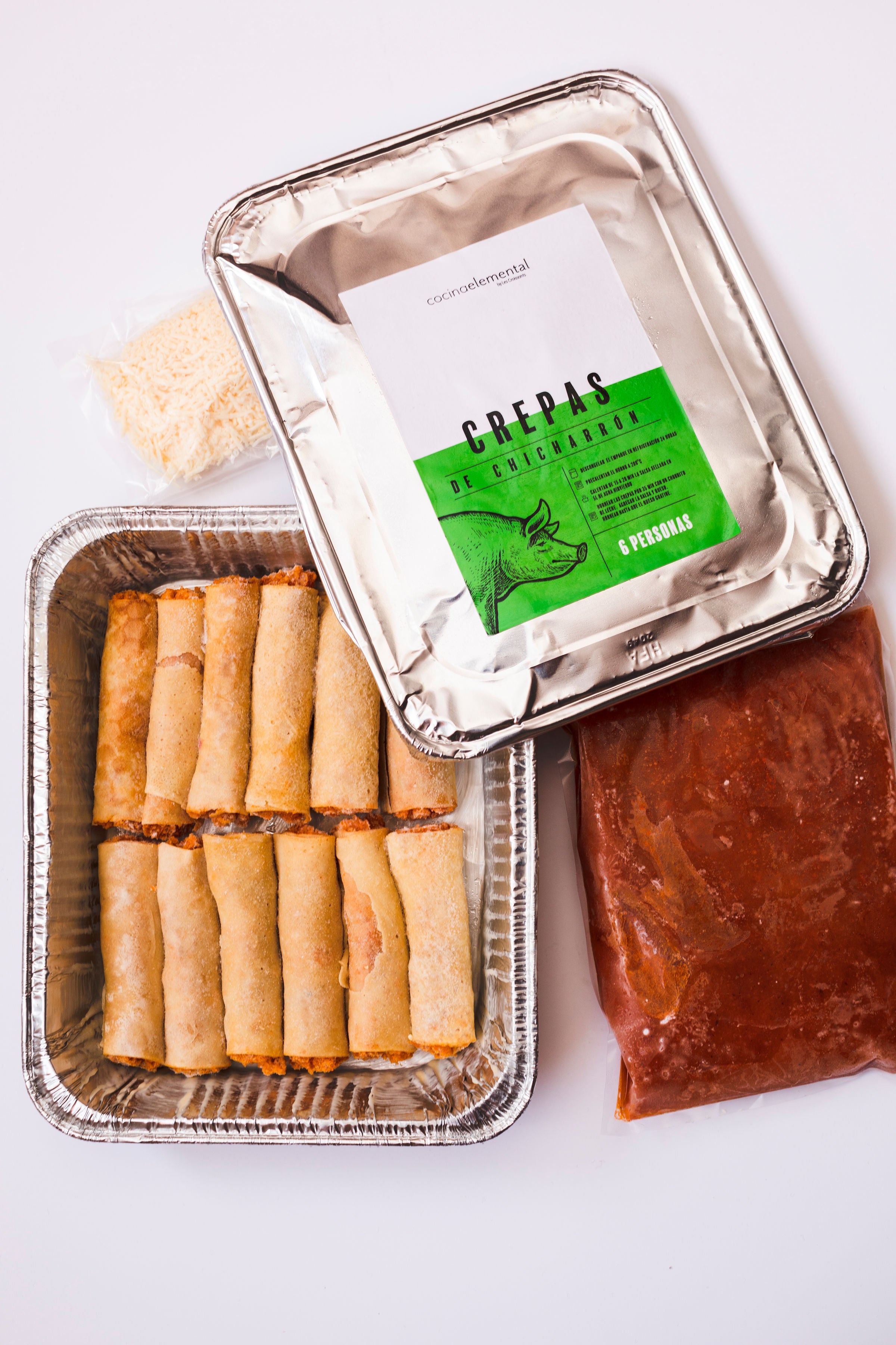 CREPA DE CHICHARRON CHICA (SALSA JITOMATE)